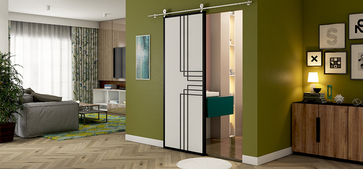 sliding bathroom door installation in New Port Richey